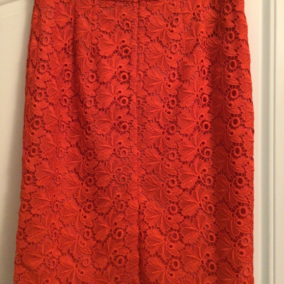 Ann Taylor Size 6 Red Coral Pencil skirt - Picture 4 of 8